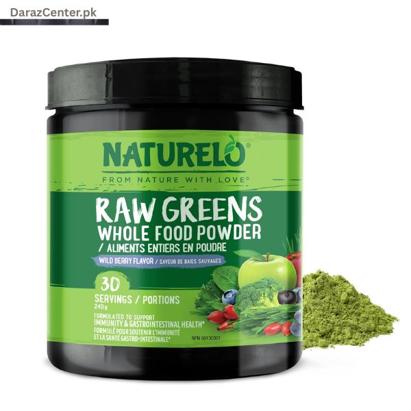 NATURELO Raw Greens Superfood Powder 240 g | 03038607180 | DarazCenter.Pk