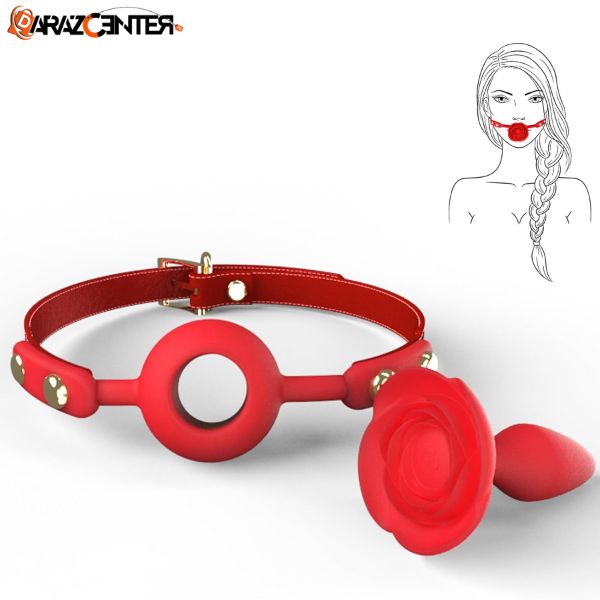 Silicone Rose Mouth Ball Gag BDSM Toy | 03090007010 | DarazCenter.Pk