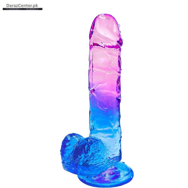 Buy Now 6 Inch Clear Purple Blue Dildo | 03090007010 | DarazCenter.Pk