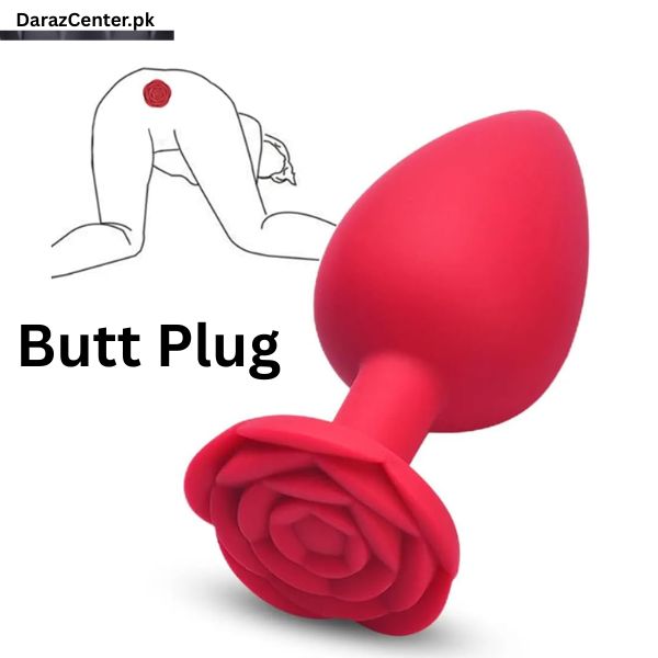 Anal Plug Butt Plug Rose Sex Toy for Adults Women Men  | 03090007096 | DarazCenter.Pk