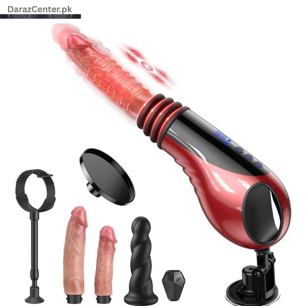FunnyOne Thrusting Vibrator and Heat & Remote 6 Attachments | 03038607180 | DarazCenter.Pk