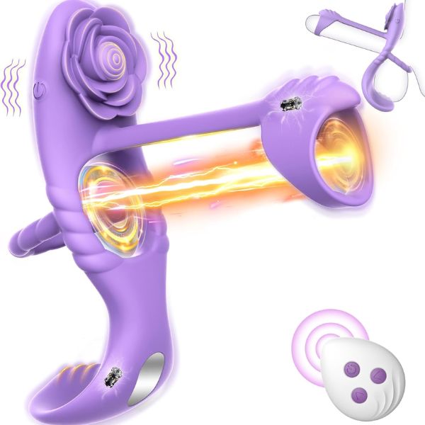 4 in 1 Vibrating Cock Ring with Clitoral Stimulator | 03090007010 | DarazCenter.Pk